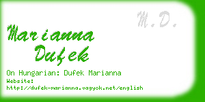 marianna dufek business card